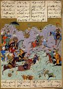 Ali She Nawat Alexander defeats Darius,an allegory of Shah Tahmasp-s defeat of the Uzbeks in 1526 Sweden oil painting artist